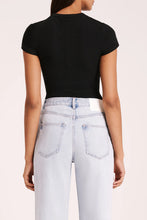 Nude Lucy 'Organic Rib SS Tee' - Black