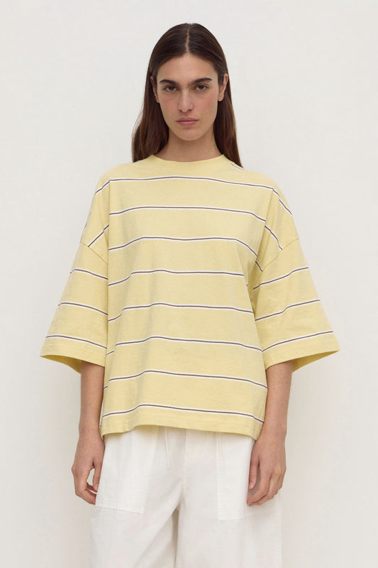 Assembly Label 'Nora Cotton Stripe Oversized Tee' - Rind Stripe