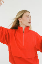 Model wearing a Porter 90's Hoop 50mm in Gold, editorial campaign shot showing the oversized hoop earring