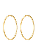Porter 90's Hoop 50mm in White Gold, additional product shot showing the oversized hollow hoop silhouette