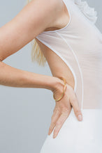 Porter Tube Bangle 6mm in Gold, product shot showing the sleek tubular band