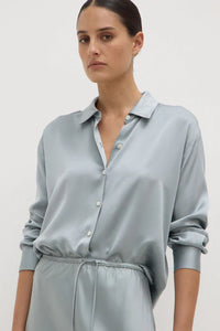 Assembly Label 'Pippa Silk Long Sleeve Shirt' - Cloud