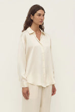 Assembly Label ' Pippa Silk Long Sleeve Shirt ' -  Cream