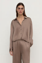 Assembly Label 'Pippa Silk Long Sleeve Shirt' - Dark Sand
