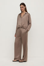 Assembly Label 'Pippa Silk Long Sleeve Shirt' - Dark Sand