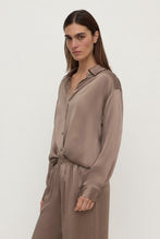 Assembly Label 'Pippa Silk Long Sleeve Shirt' - Dark Sand