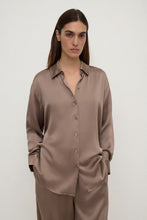 Assembly Label 'Pippa Silk Long Sleeve Shirt' - Dark Sand