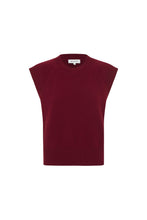 Rowie 'Quinn Merino Knit Vest' - Merlot Red