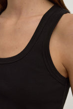 Assembly Label 'Robyn Scoop Neck Rib Tank' - Black