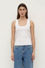 Assembly Label 'Robyn Scoop Neck Rib Tank' - White