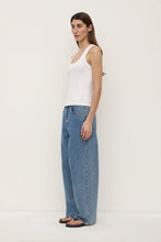 Assembly Label 'Robyn Scoop Neck Rib Tank' - White