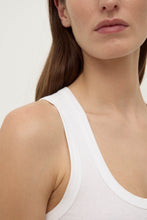 Assembly Label 'Robyn Scoop Neck Rib Tank' - White