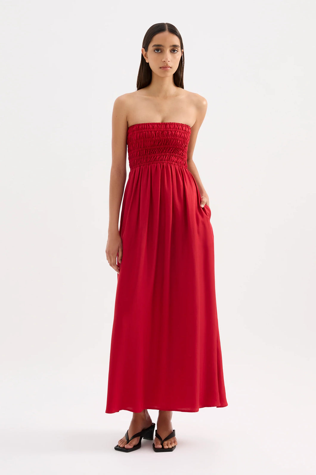 Nude Lucy 'Zuri Tencel Maxi Dress' - Crimson