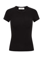 Nude Lucy 'Organic Rib SS Tee' - Black