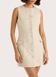 Faithfull The Brand 'Jane Mini Dress' - Natural