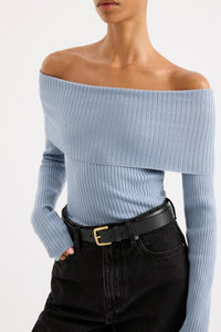 Nude Lucy 'Krishna Off Shoulder Knit' - Sky