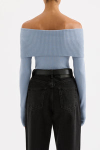 Nude Lucy 'Krishna Off Shoulder Knit' - Sky
