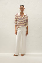Faithfull The Brand Harlow Oversized Polo - Cila Stripe Butter
