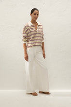 Faithfull The Brand Harlow Oversized Polo - Cila Stripe Butter