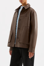 Nude Lucy 'Telsey Faux Leather Jacket' - Chocolate