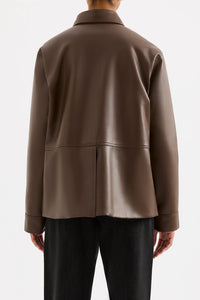 Nude Lucy 'Telsey Faux Leather Jacket' - Chocolate