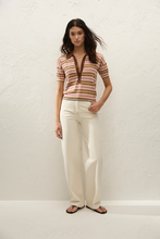 Faithfull The Brand 'Sable Polo Shirt' -  Luise Stripe Dusty Mauve