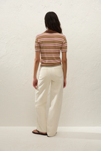 Faithfull The Brand 'Sable Polo Shirt' -  Luise Stripe Dusty Mauve