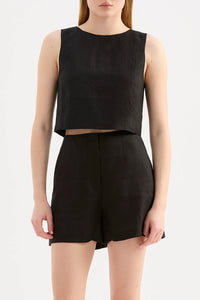Nude Lucy 'Marli Linen Top' - Black