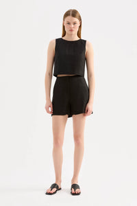 Nude Lucy 'Marli Linen Top' - Black
