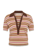 Faithfull The Brand 'Sable Polo Shirt' -  Luise Stripe Dusty Mauve