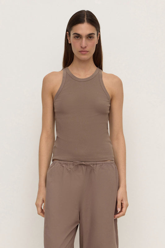 Assembly Label 'Tabitha Rib Tank' - Dark Sand