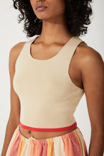 Zulu & Zephyr 'Sand Contrast Organic Cotton Blend Knit Top'