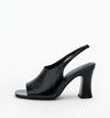 Alias Mae Jackie Slingback Heels in Black Oily Crinkle Leather — the Alias Mae Jackie Slingback Heels bring a sleek, sophisticated edge to your occasion wardrobe, featuring an open toe and elegant slingback silhouette.