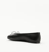 Alias Mae Lana Tabi Ballet Flat in Black Tumble, rear side view showing the low-profile silhouette.