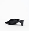 Alias Mae Rosa in Black Oily Crinkle, opposite side view showing the heel profile.