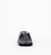 Alias Mae Rosa in Black Oily Crinkle, front view showing the square toe and centre seam.
