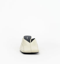 Alias Mae Rosa in Bone Oily Crinkle, front view showing the square toe and centre seam.