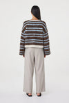 Arcaa Lucca Sweater in Espresso/Blue Stripe — meet the effortless, high-rotation knit your capsule wardrobe has been begging for.