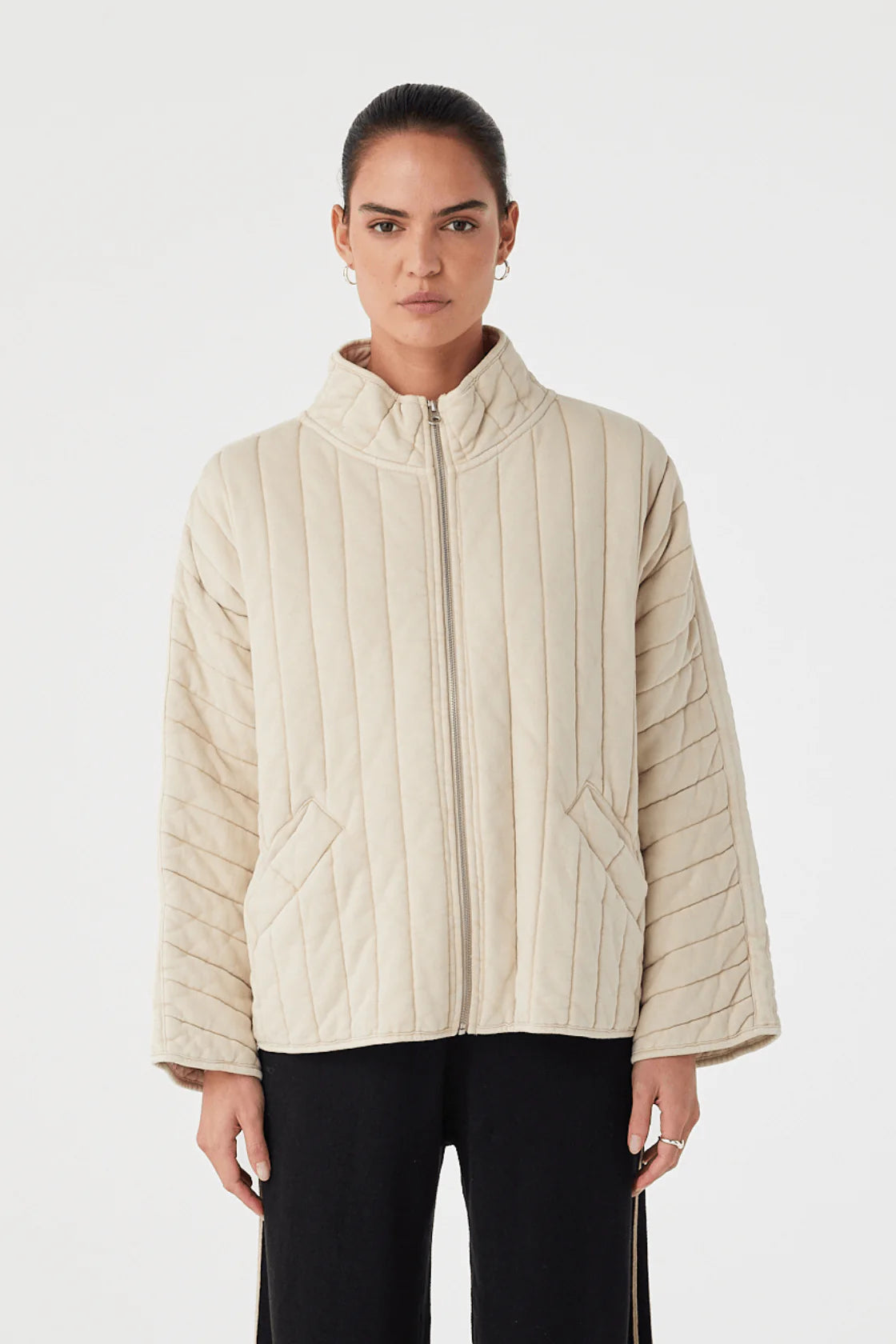 Arcaa Tessa Jacket in Sand — meet the cozy, best-selling layer your capsule wardrobe has been begging for.