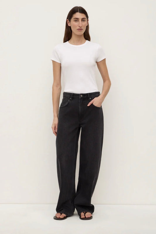 Assembly Label Low Curve Mid Rise in Faded Black — the elevated seasonal staple your capsule wardrobe has been waiting for.