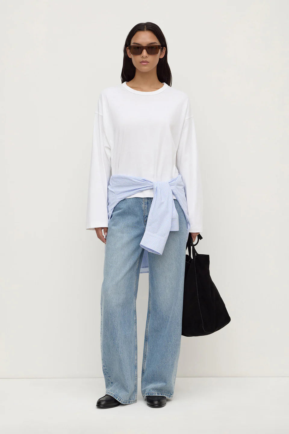 Assembly Label Nikita Wide Sleeve Tee in White — the elevated seasonal staple your capsule wardrobe has been waiting for.