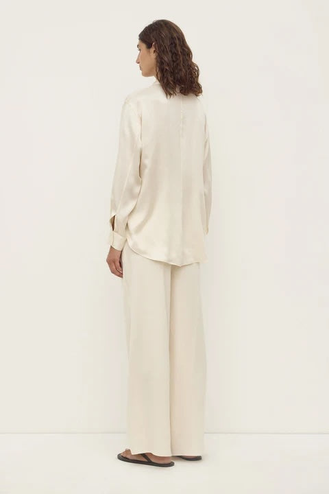 Assembly Label Pippa Silk Pant in Cream — an elevated everyday essential with a beautifully fluid silhouette, the Assembly Label Pippa Silk Pants in Cream bring understated luxury to relaxed and occasion styling.