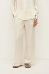 Assembly Label Pippa Silk Pant in Cream — an elevated everyday essential with a beautifully fluid silhouette, the Assembly Label Pippa Silk Pants in Cream bring understated luxury to relaxed and occasion styling.