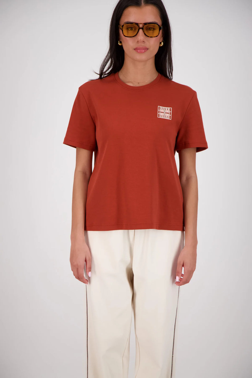 Jasmine Alexa 'Back Home Tshirt - Tobacco