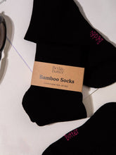 Seamless Bamboo Socks Crew Black S/M