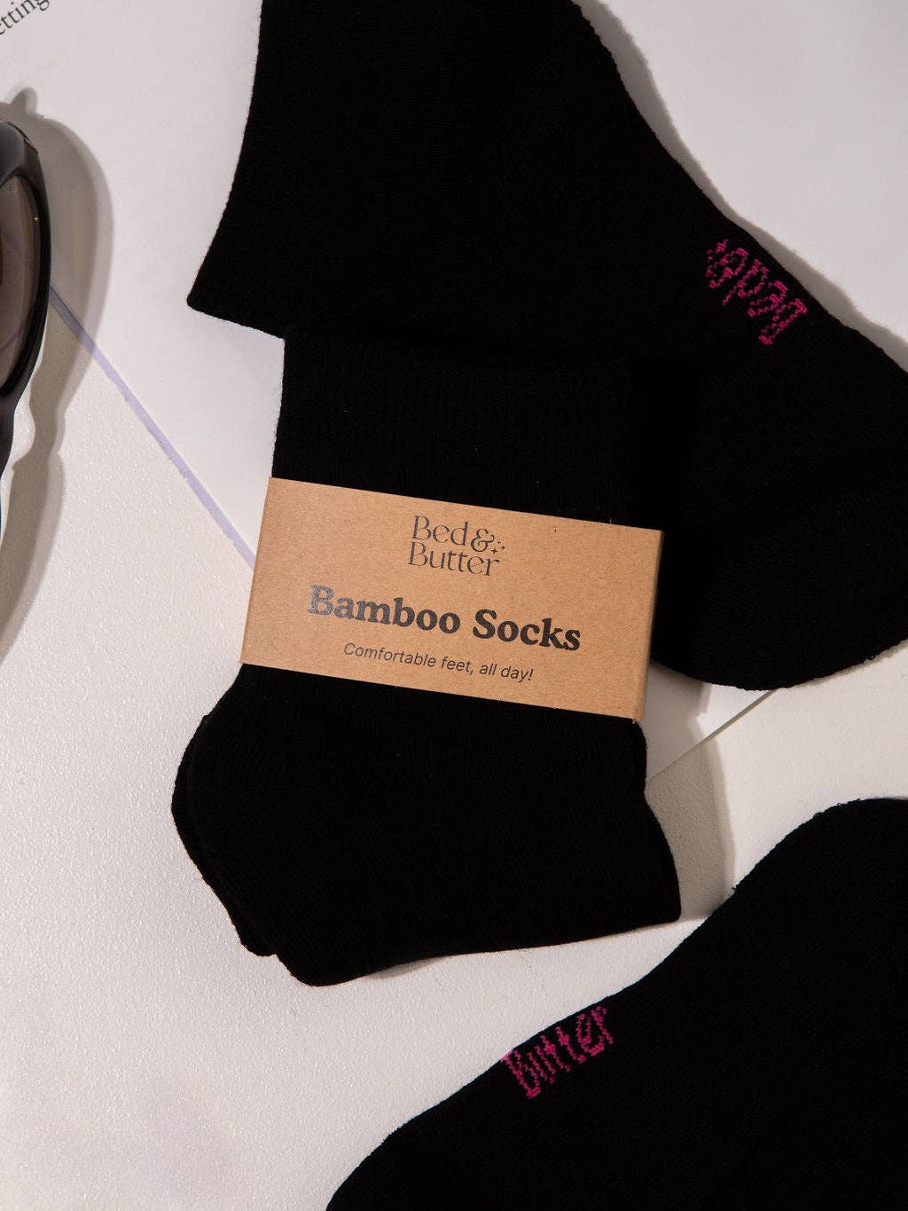 Bed & Butter Seamless Bamboo Socks Crew in Black — bamboo Socks 2.0 is here! Made from premium bamboo, these socks will keep your feet comfy all day long.