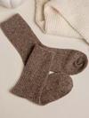 Bed & Butter The Comfiest Socks in Light Choccy — Sold-Out Collection 7x Made from a blend of responsibly sourced cashmere wool and recycled fibres, these socks will keep your feet cosy and comfy.