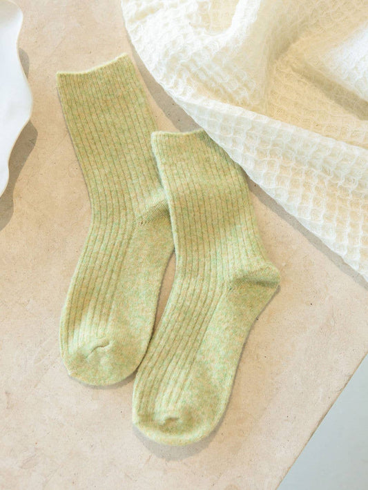 Bed & Butter The Comfiest Socks in Light Sage — 7x Sold-Out Collection Made from a blend of responsibly sourced cashmere wool and recycled fibres, these socks will keep your feet cosy and comfy.