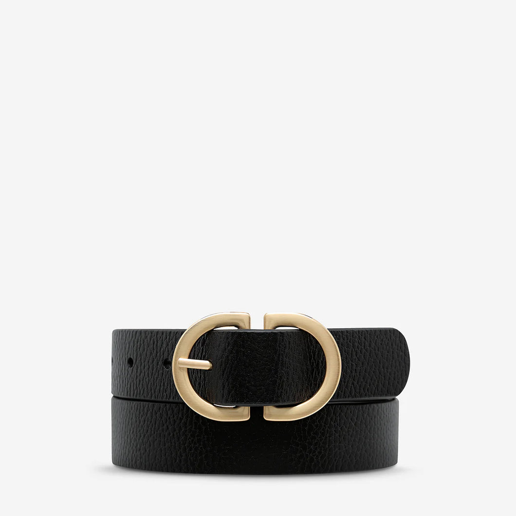 Status Anxiety 'In Reverse' Belt - Black / Gold