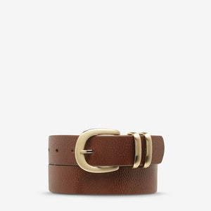 Status Anxiety 'Let It Be' Belt - Tan/Gold
